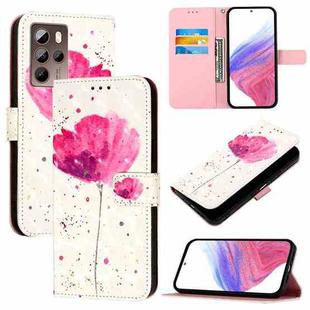For HTC U24 Pro 3D Painting Horizontal Flip Leather Phone Case(Flower)