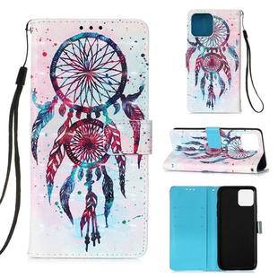For iPhone 12 mini 3D Painting Horizontal Flip Leather Case with Holder & Card Slot & Wallet & Lanyard(Wind Chimes)