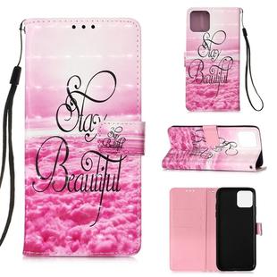 For iPhone 12 Pro Max 3D Painting Horizontal Flip Leather Case with Holder & Card Slot & Wallet & Lanyard(Beautiful)