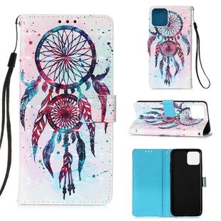 For iPhone 12 Pro Max 3D Painting Horizontal Flip Leather Case with Holder & Card Slot & Wallet & Lanyard(Wind Chimes)