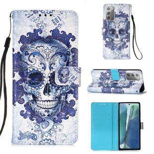 For Samsung Galaxy Note20 3D Painting Horizontal Flip Leather Case with Holder & Card Slot & Wallet & Lanyard(Cloud Ghost Head)