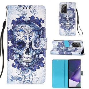 For Samsung Galaxy Note20 Ultra 3D Painting Horizontal Flip Leather Case with Holder & Card Slot & Wallet & Lanyard(Cloud Ghost Head)