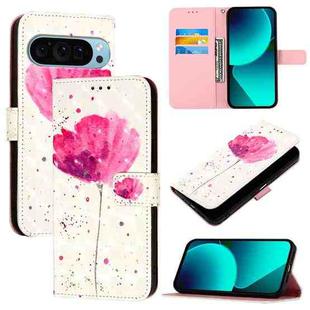 For Google Pixel 9 3D Painting Horizontal Flip Leather Phone Case(Flower)