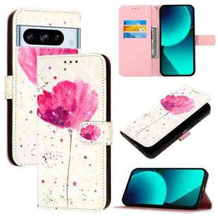 For Google Pixel 8 Pro 3D Painting Horizontal Flip Leather Phone Case(Flower)