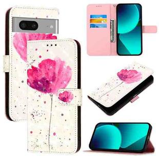 For Google Pixel 7 3D Painting Horizontal Flip Leather Phone Case(Flower)