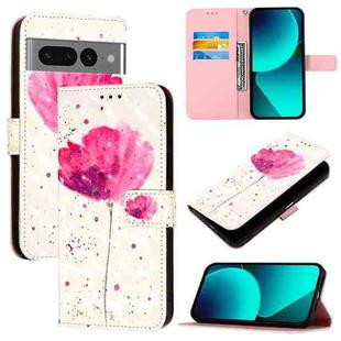 For Google Pixel 7 Pro 3D Painting Horizontal Flip Leather Phone Case(Flower)