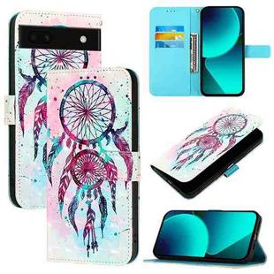 For Google Pixel 6a 3D Painting Horizontal Flip Leather Phone Case(Color Drop Wind Chimes)