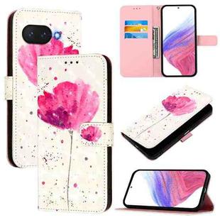 For Google Pixel 9a 3D Painting Horizontal Flip Leather Phone Case(Flower)