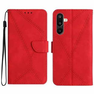 For Samsung Galaxy M36 5G Stitching Embossed Leather Phone Case(Red)