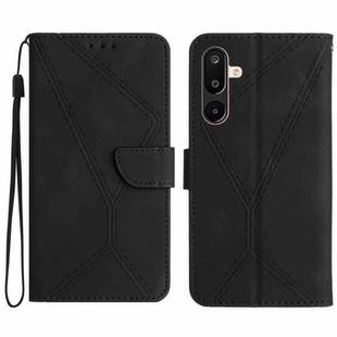 For Samsung Galaxy M36 5G Stitching Embossed Leather Phone Case(Black)