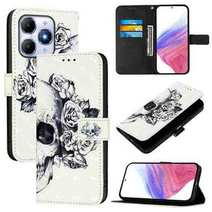 For Itel A90 4G 3D Painting Horizontal Flip Leather Phone Case(Skull)
