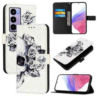 For itel City 100 3D Painting Horizontal Flip Leather Phone Case(Skull)
