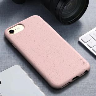 For iPhone 8 / 7 iPAKY Starry Series Shockproof Straw Material + TPU Protective Case(Pink)