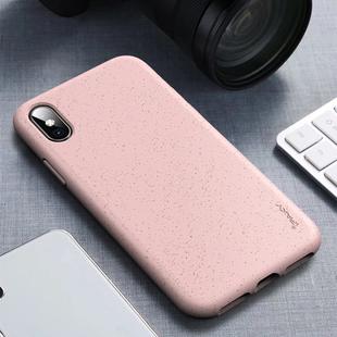 For iPhone XS Max iPAKY Starry Series Shockproof Straw Material + TPU Protective Case(Pink)