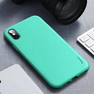 For iPhone XS Max iPAKY Starry Series Shockproof Straw Material + TPU Protective Case(Fruit Green)
