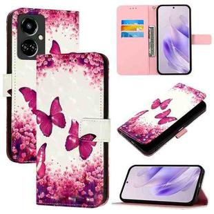 For Tecno Camon 19 3D Painting Horizontal Flip Leather Phone Case(Rose Butterfly)