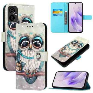 For Tecno Camon 19 Neo 3D Painting Horizontal Flip Leather Phone Case(Grey Owl)