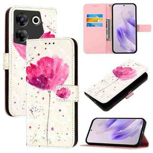 For Tecno Camon 20 Pro 5G 3D Painting Horizontal Flip Leather Phone Case(Flower)