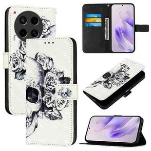 For Tecno Camon 30 4G / 5G 3D Painting Horizontal Flip Leather Phone Case(Skull)