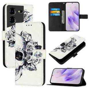 For Tecno Pova 5 4G 3D Painting Horizontal Flip Leather Phone Case(Skull)