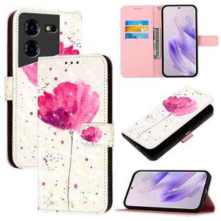 For Tecno Pova 5 Pro 5G 3D Painting Horizontal Flip Leather Phone Case(Flower)