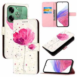 For Tecno Pova 6 4G 3D Painting Horizontal Flip Leather Phone Case(Flower)