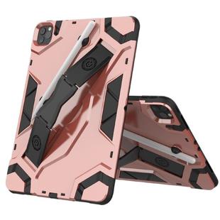 For iPad Pro 11 (2020) Escort Series TPU + PC Shockproof Protective Tablet Case with Holder(Rose Gold)