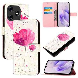 For Tecno Spark 10 4G 3D Painting Horizontal Flip Leather Phone Case(Flower)