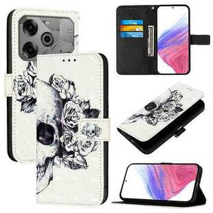 For Tecno Pova 6 Neo 3D Painting Horizontal Flip Leather Phone Case(Skull)