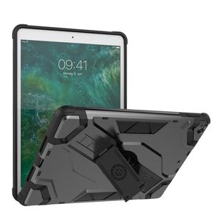 For iPad 9.7 (2018) & (2017) Escort Series TPU + PC Shockproof Protective Case with Holder(Black)