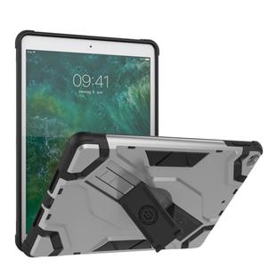 For iPad 9.7 (2018) & (2017) Escort Series TPU + PC Shockproof Protective Case with Holder(Silver)
