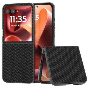 For Motorola Razr 60 Ultra Carbon Fiber Texture Protective Phone Case(Black)