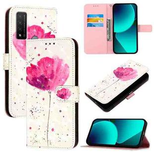 For TCL 20 R 5G 3D Painting Horizontal Flip Leather Phone Case(Flower)