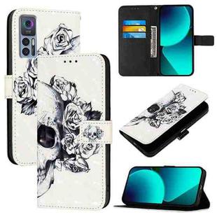 For TCL 30 5G 3D Painting Horizontal Flip Leather Phone Case(Skull)