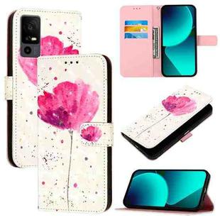 For TCL 40 R 5G 3D Painting Horizontal Flip Leather Phone Case(Flower)