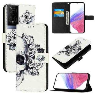 For TCL 50 XE 5G 3D Painting Horizontal Flip Leather Phone Case(Skull)