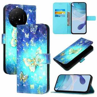 For TCL 50 XL 5G 3D Painting Horizontal Flip Leather Phone Case(Golden Butterfly)