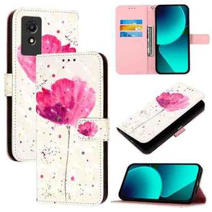 For TCL 501 3D Painting Horizontal Flip Leather Phone Case(Flower)