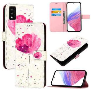 For TCL 30T T603DL 3D Painting Horizontal Flip Leather Phone Case(Flower)