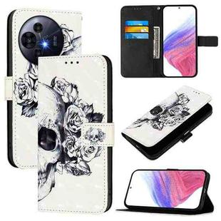 For TCL 50 Pro NxtPaper 3D Painting Horizontal Flip Leather Phone Case(Skull)