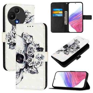 For TCL 605 / 60 SE 3D Painting Horizontal Flip Leather Phone Case(Skull)