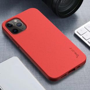 For iPhone 12 / 12 Pro iPAKY Starry Series Shockproof Straw Material + TPU Protective Case(Red)