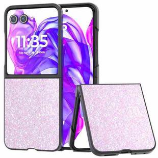 For Motorola Razr 50 Ultra Glitter Powder Shockproof Phone Case(Glitter Pink)