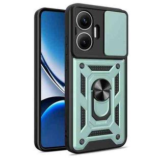For Xiaomi Poco F7 Sliding Camera Cover Design TPU Hybrid PC Phone Case(Mint Green)