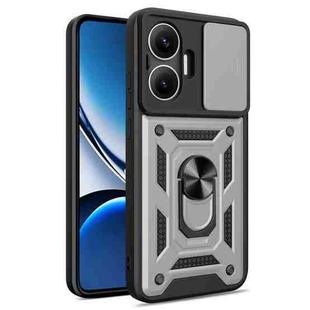 For Xiaomi Poco F7 Sliding Camera Cover Design TPU+PC Phone Case(Silver)