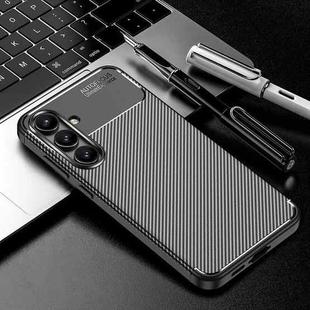 For Samsung Galaxy S24 FE 5G Carbon Fiber Texture Shockproof TPU Phone Case(Black)