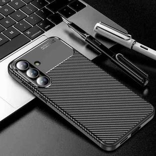 For Samsung Galaxy S25 FE 5G Carbon Fiber Texture Shockproof TPU Phone Case(Black)