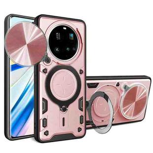 For Xiaomi 15 Ultra CD Texture Sliding Camshield Magnetic Holder Phone Case(Pink)