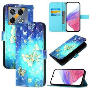 For Infinix GT 20 Pro 3D Painting Horizontal Flip Leather Phone Case(Golden Butterfly)