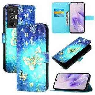 For Infinix Hot 20S / Hot 20 Pro 3D Painting Horizontal Flip Leather Phone Case(Golden Butterfly)